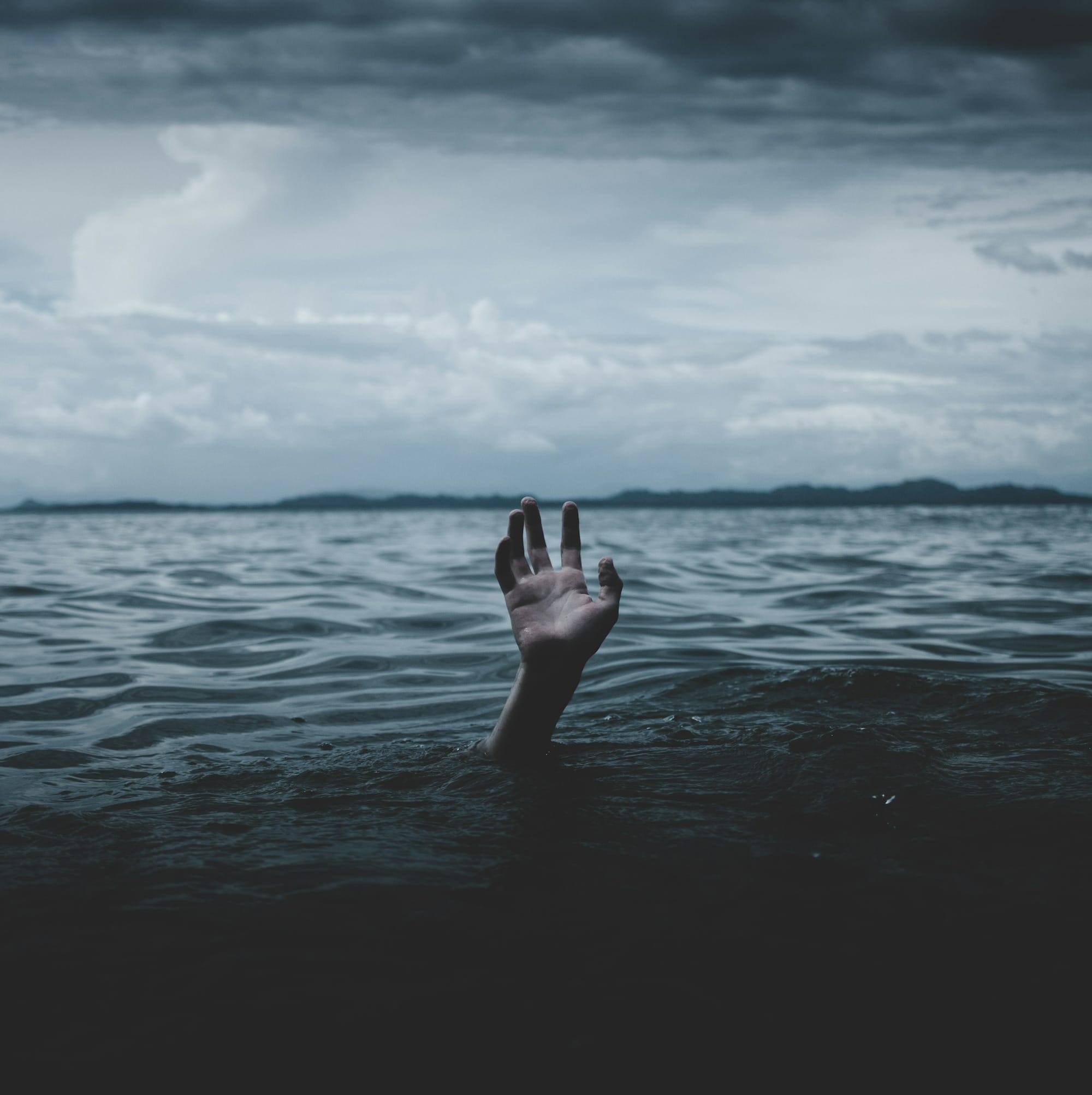 a person drowns underwater