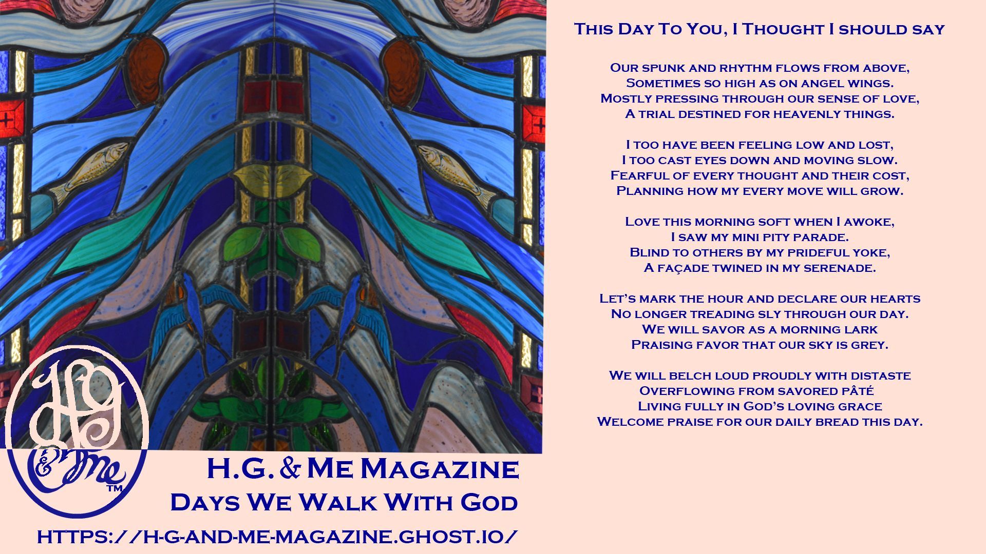 This Day To You, I Thought I Should Say