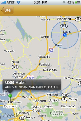 Delivery Status Touch: Map Delivery Status Touch: Map