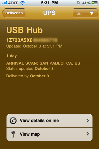Delivery Status Touch: Status Delivery Status Touch: Status