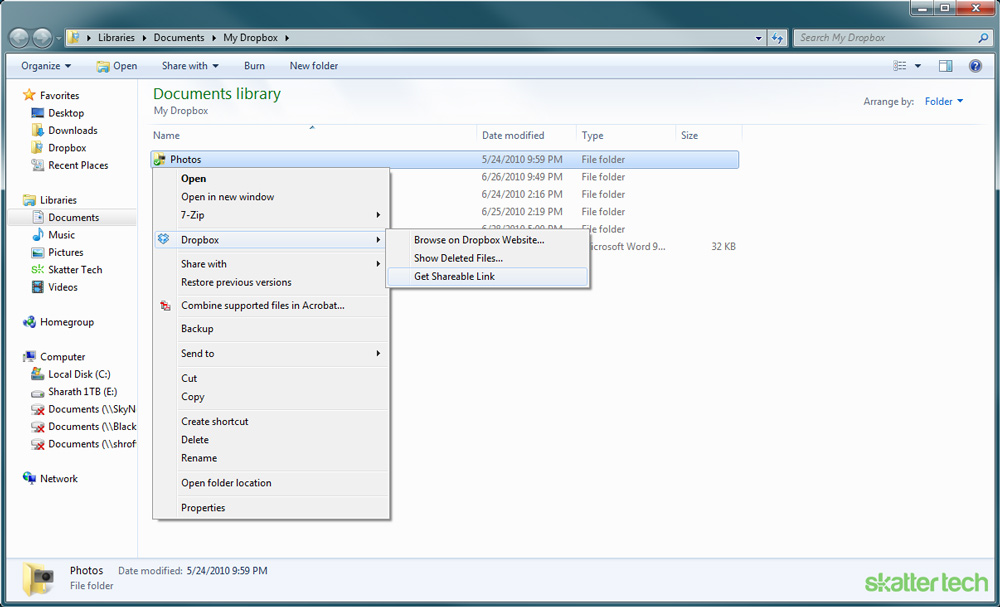Dropbox Shareable Link