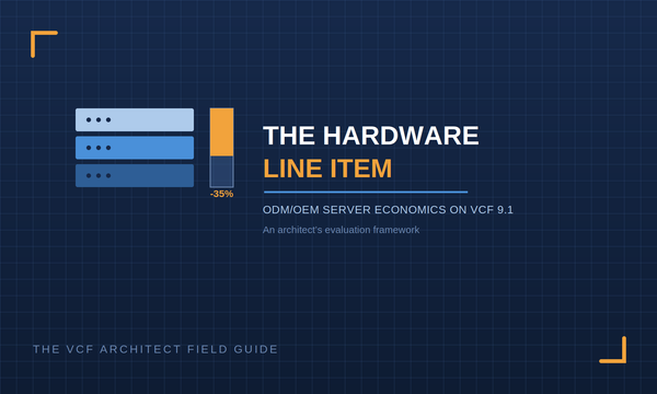 The Hardware Line Item An Architect’s Guide to ODM Server Economics on VCF 9.1
