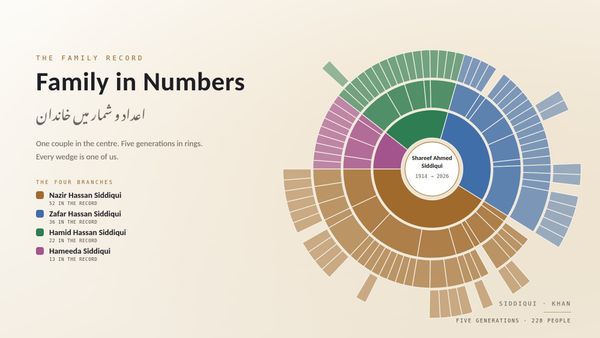 Family in Numbers · اعداد و شمار میں خاندان
