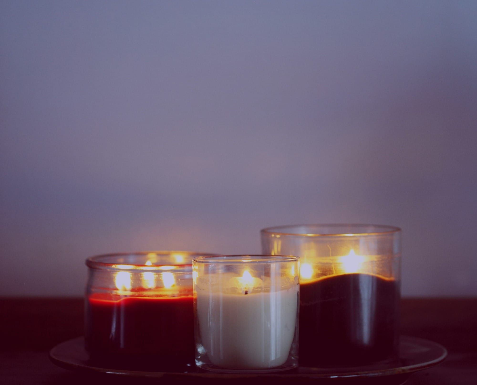 A cluster of candles.