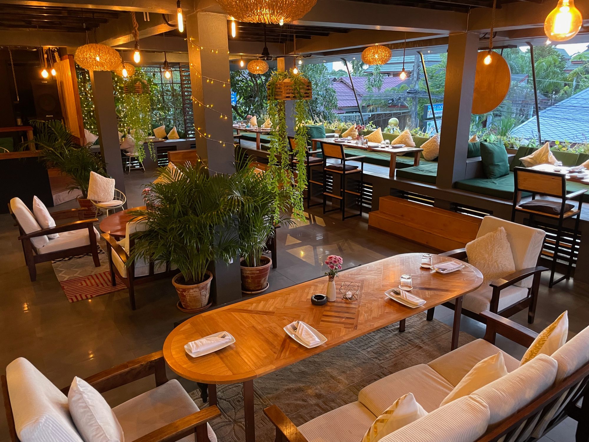 Restaurant interiors with ambient vibes