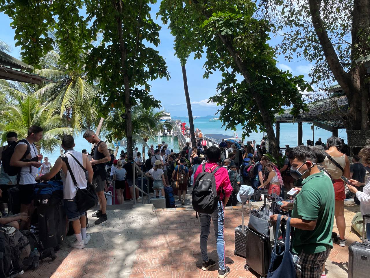 Pier at Koh Samui going to Koh Phangan during high season