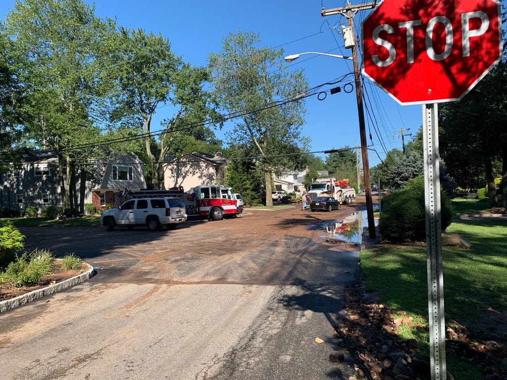 Flooding damage the morning after the September 2021 storm