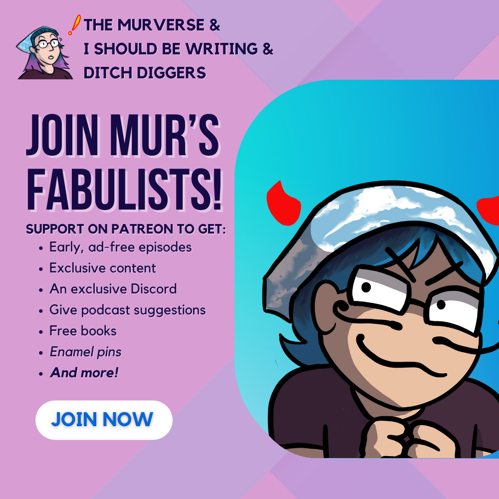 Advertisement for joining Mur's Fabulists via Patreon.