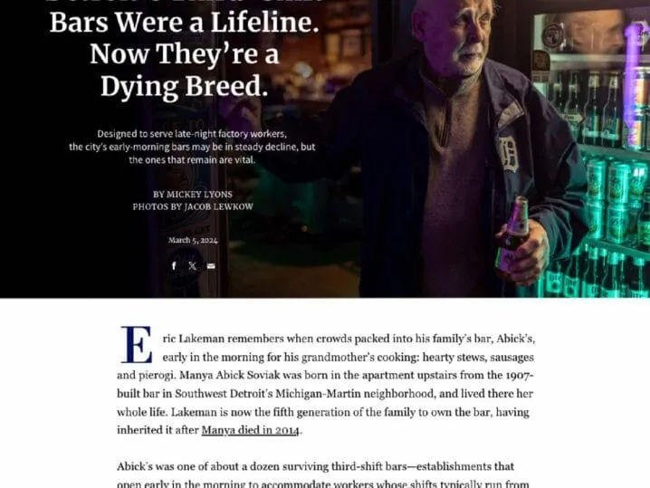 Third Shift Bar Culture Is Fading, But Vital (ft. Mickey Lyons)
