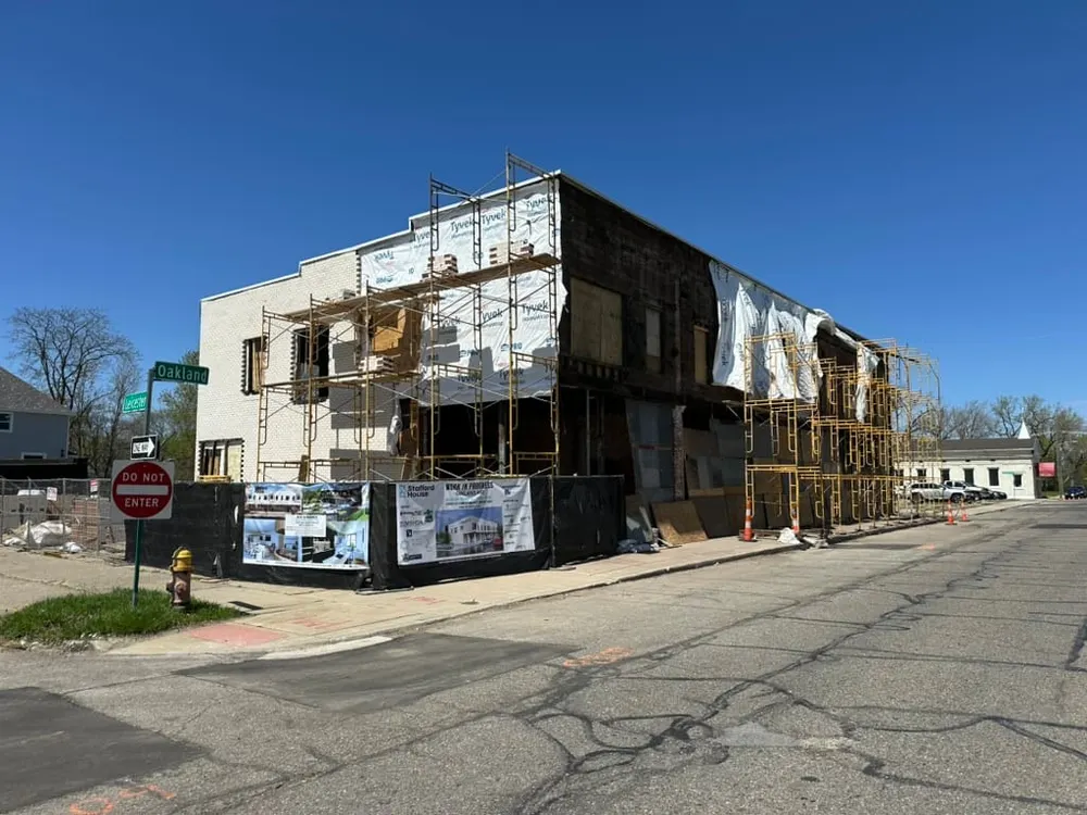 A 100-year old building in Detroit's North End is getting rehabbed