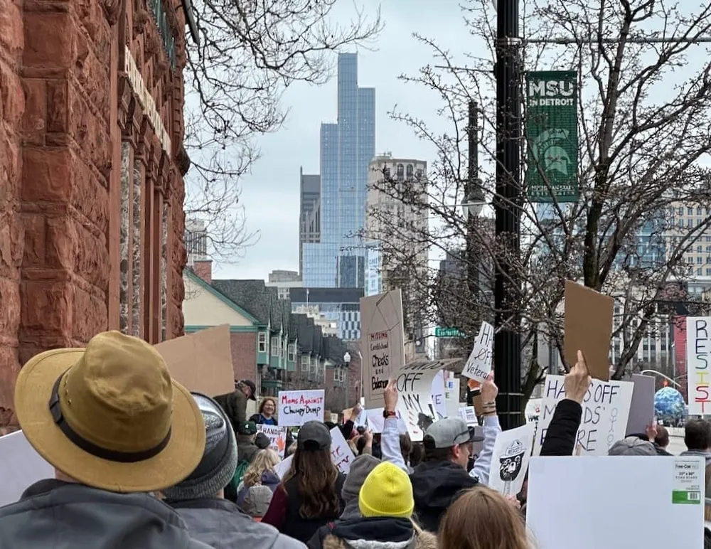 Let's talk about the Hands Off protests in Detroit