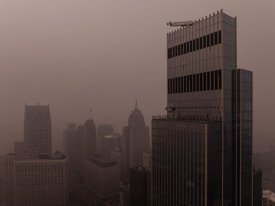 Cover image for the 16 Aerial Views Of Downtown Detroit In Wildfire Smoke newsletter.