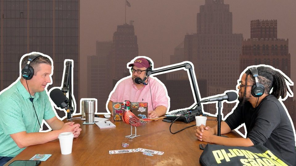 Featured image for the Detroit Wildfire-side Chat: Smoke, Stadium Groundbreaking, and a Hot Senate Primary podcast.
