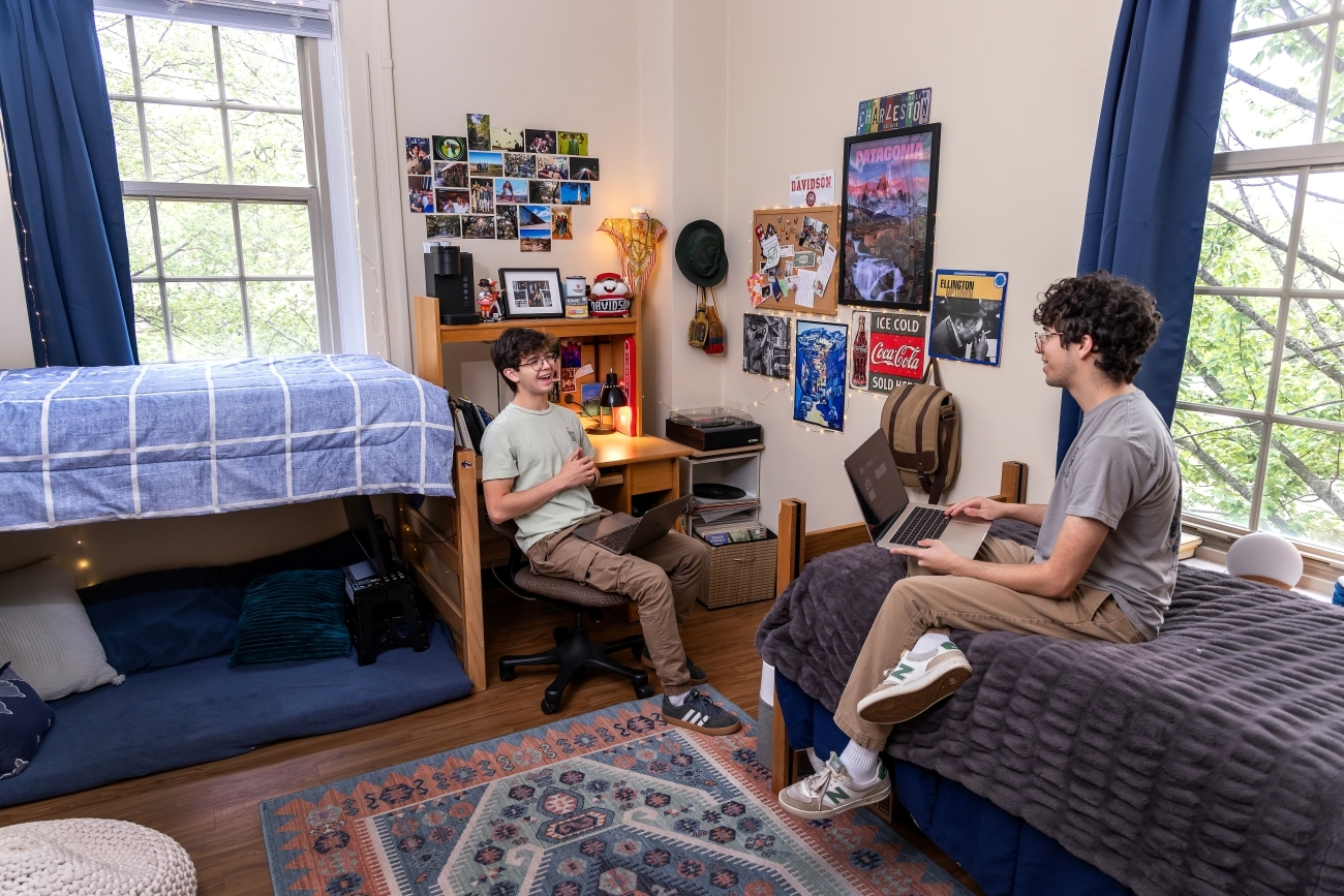 students talking - College Dorm