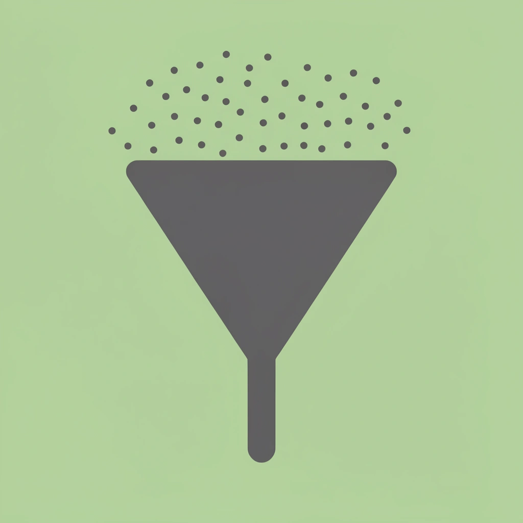 Funnel showing how applications are narrowed down from numerous candidates to select few