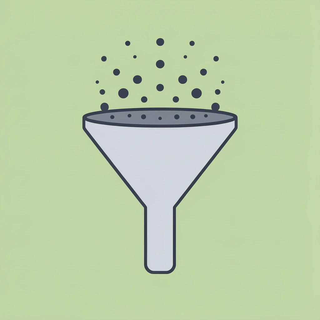 Funnel showing a broad business foundation filtering down to a single specialized career direction