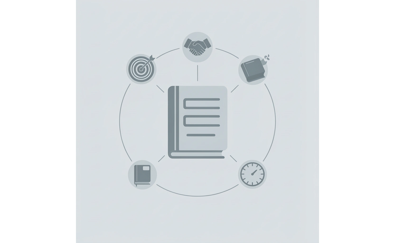 Network diagram with Kollegio at center connected to academic interests, career goals, scholarships, and application materials