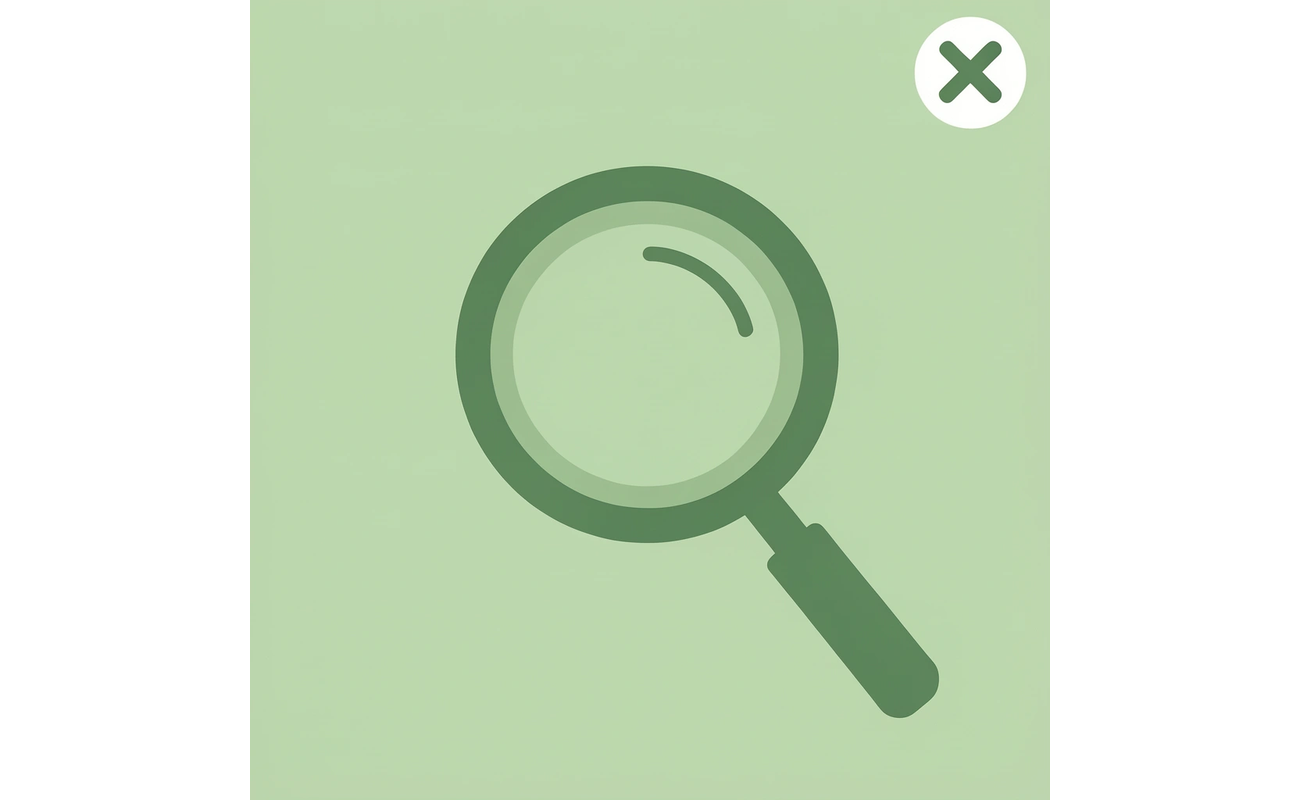 Magnifying glass highlighting the core issue of incorrect scholarship search strategies