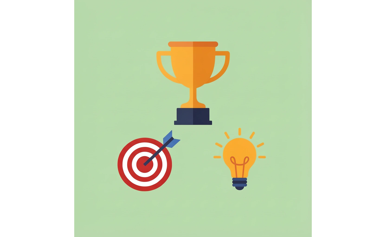 Pyramid showing three categories of math scholarships: national prestige awards at top, competitive modeling challenges in the middle, and applied problem-solving at the base