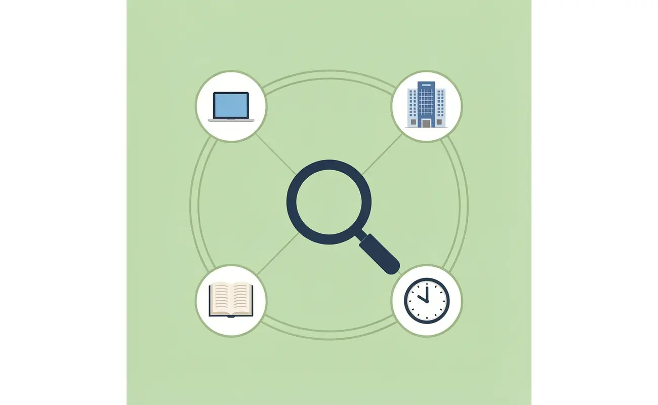Central hub showing the 3-5 common scholarship search locations most students use