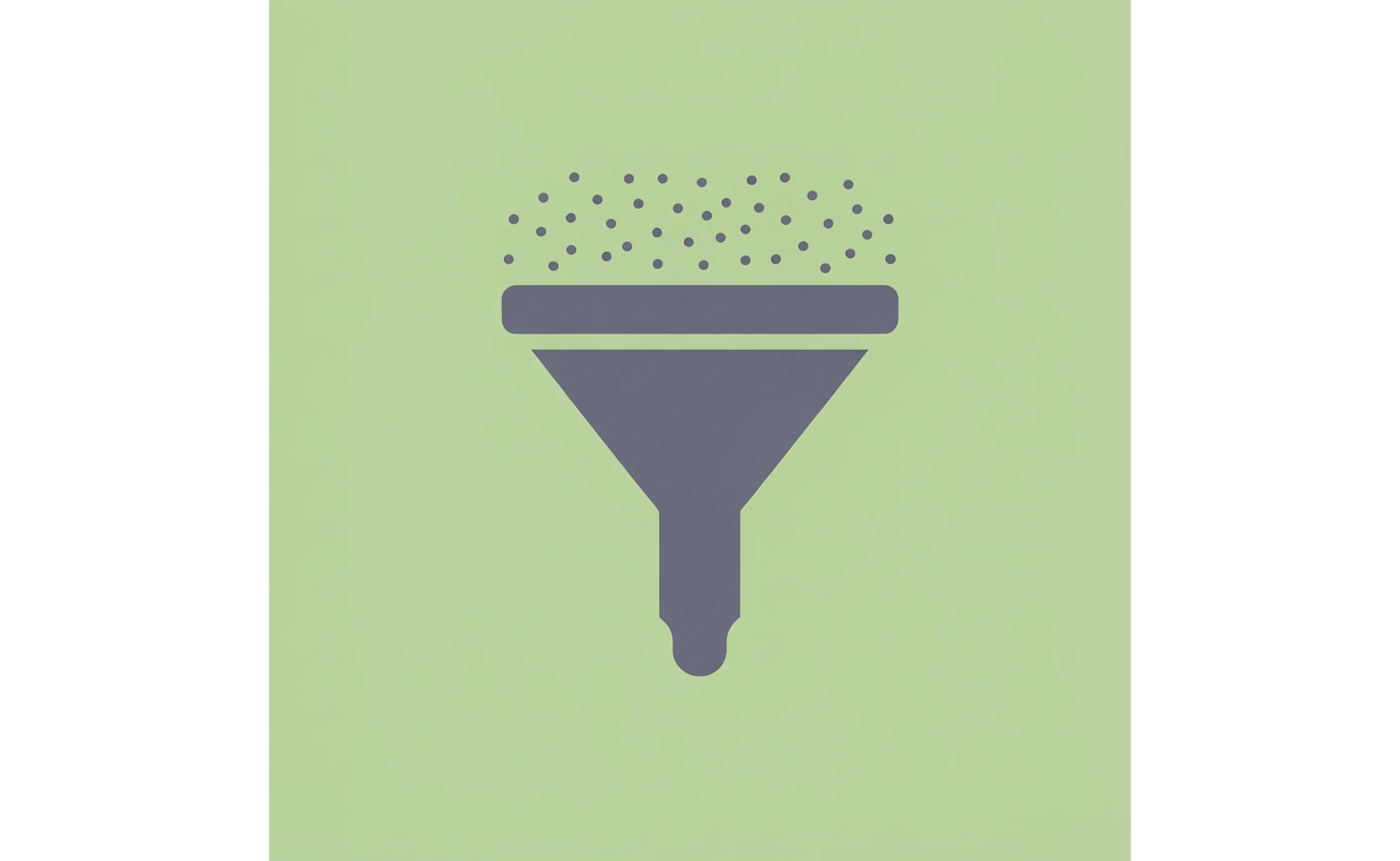 Funnel diagram showing many scholarship opportunities being filtered down to personalized matches