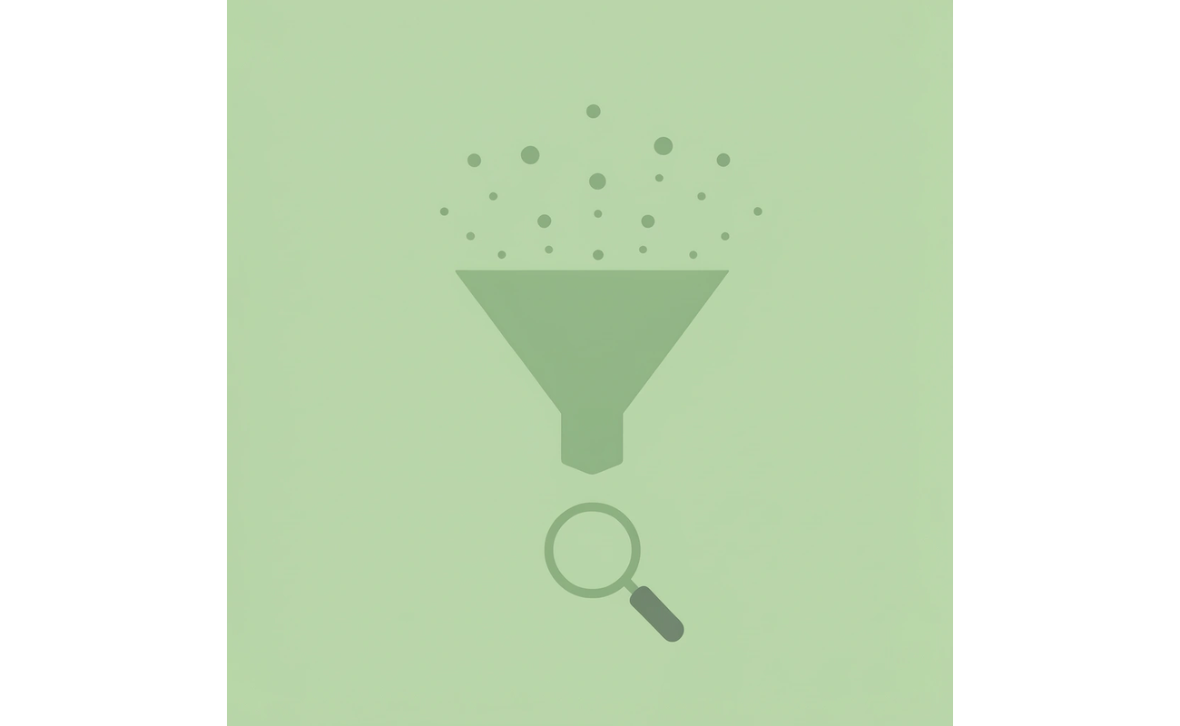 Funnel diagram showing many scholarship opportunities being filtered into personalized matches