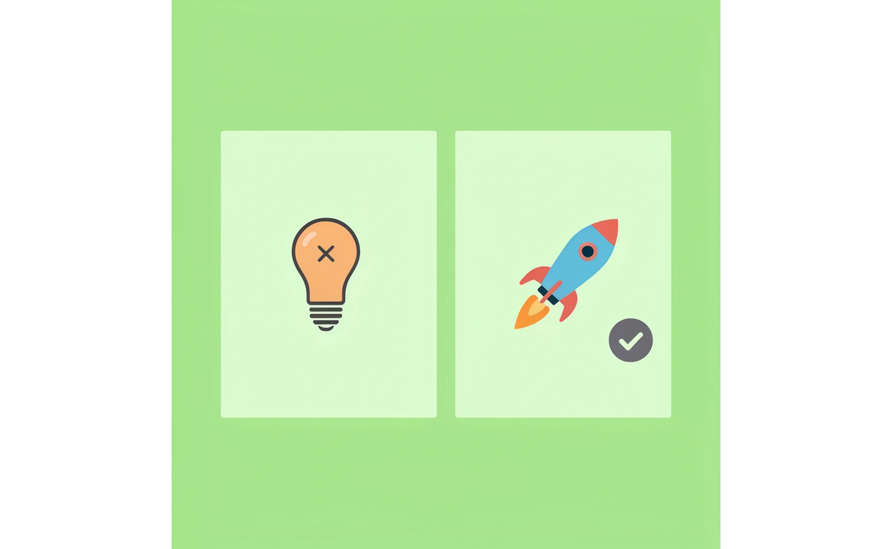 Before and after comparison showing the gap between knowing what to do and actually doing it