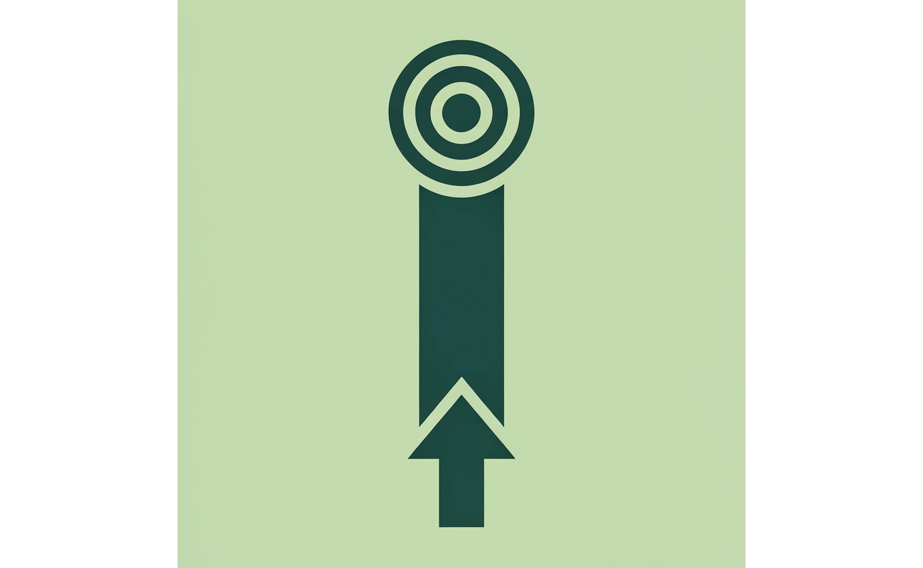 Upward arrow showing improvement in scholarship success rates