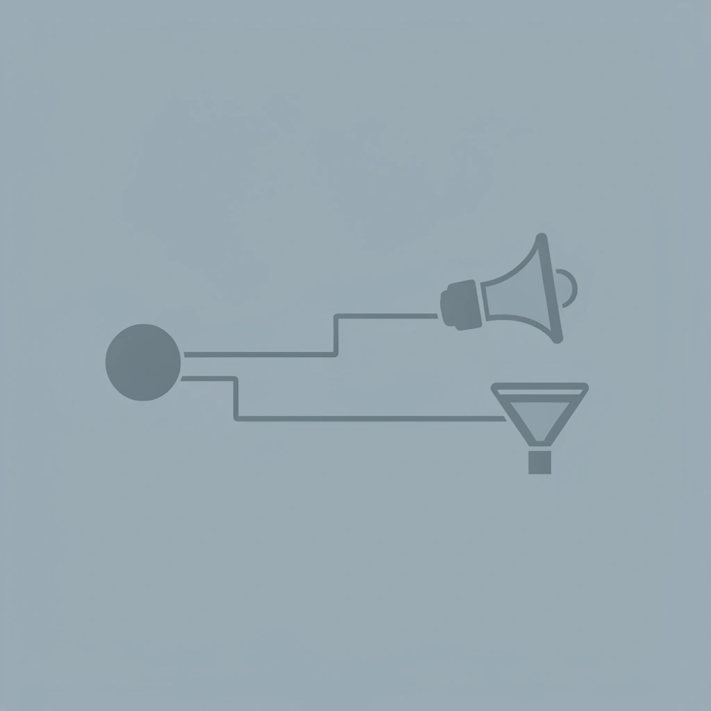 Split path showing two different scholarship application strategies diverging