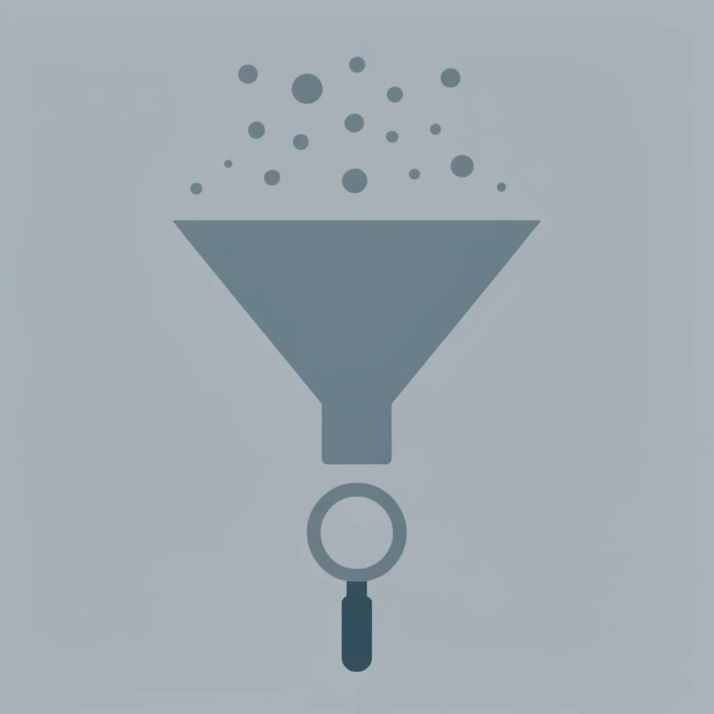 Funnel diagram showing student profile being filtered into personalized scholarship list
