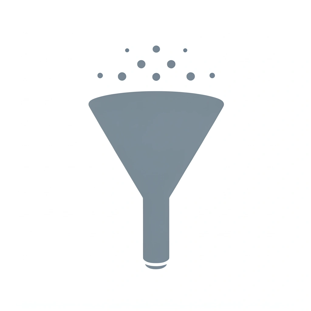 Funnel showing many scholarship opportunities being filtered down to quality matches