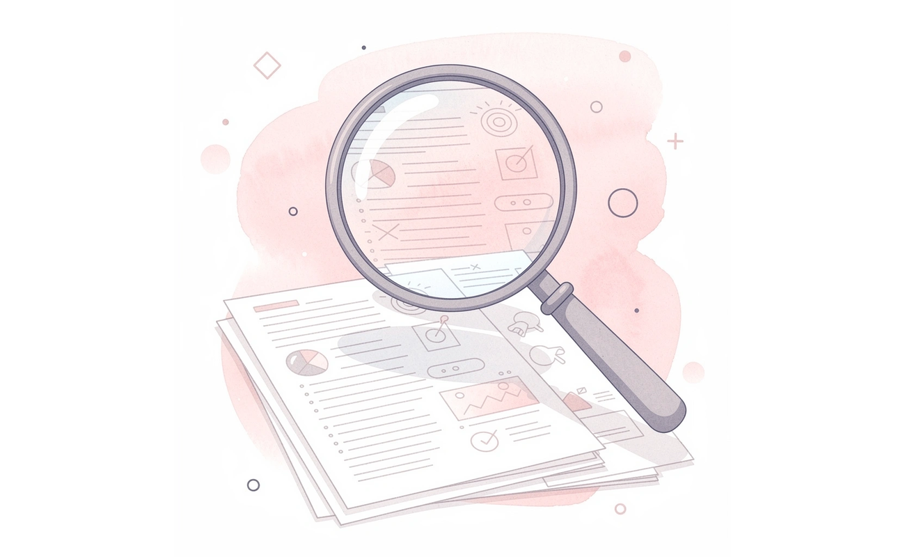 Magnifying glass examining data to reveal college admission insights