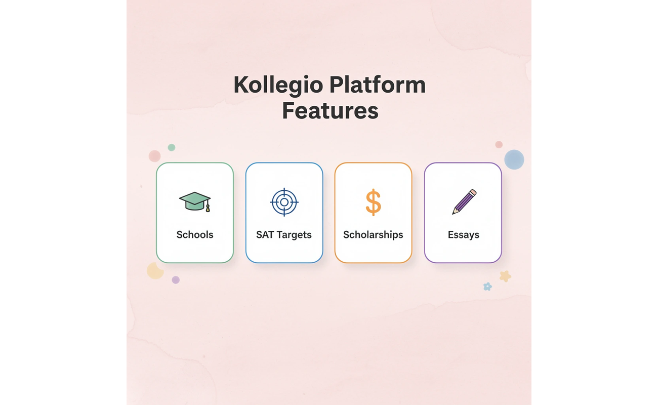  Infographic showing Kollegio's integrated platform features Related Reading