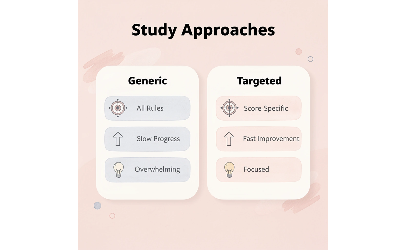 Comparison of generic vs targeted study approaches