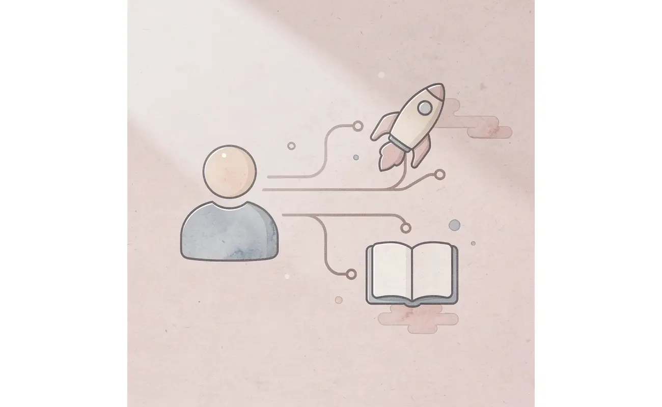 Student icon splitting into two paths representing different ACT prep needs
