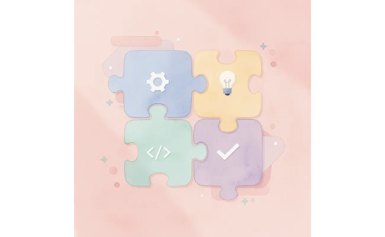Puzzle pieces fitting together, representing holistic college admissions evaluation