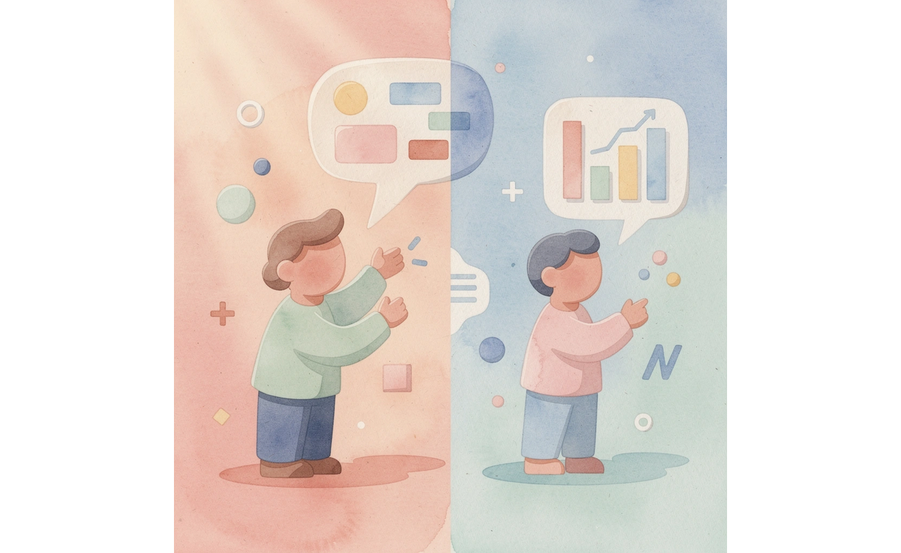 Split scene showing two different approaches to SAT preparation