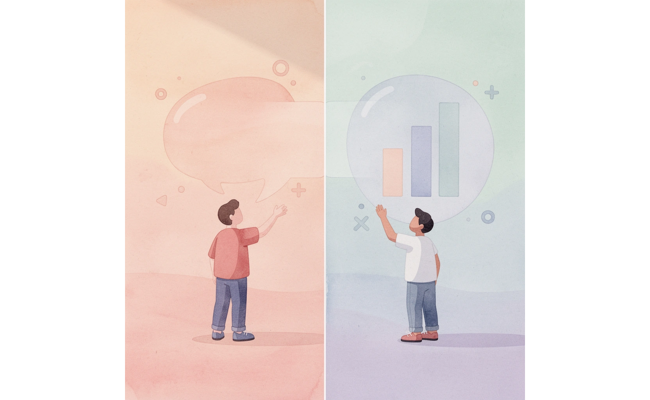 Illustration contrasting passive score viewing with strategic score usage