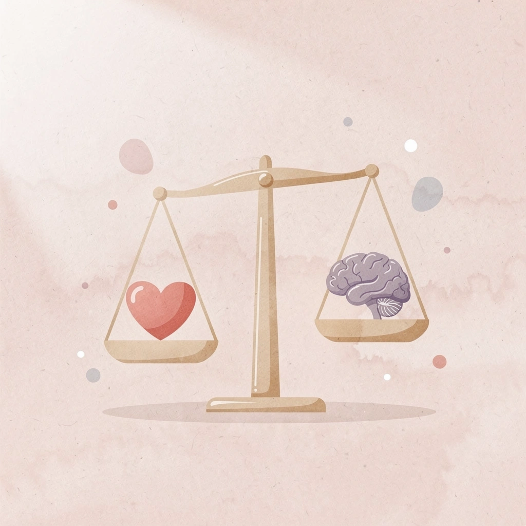 Balance scale comparing test scores against holistic admission factors