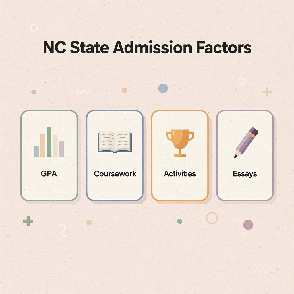 Four key factors in the NC State admissions process