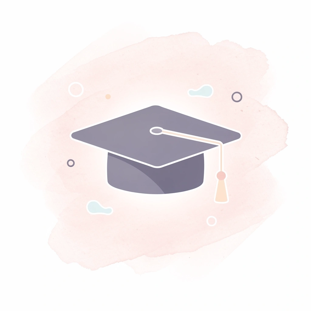 Graduation cap icon representing college admissions success