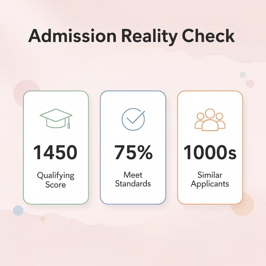 Statistics showing admission competition metrics