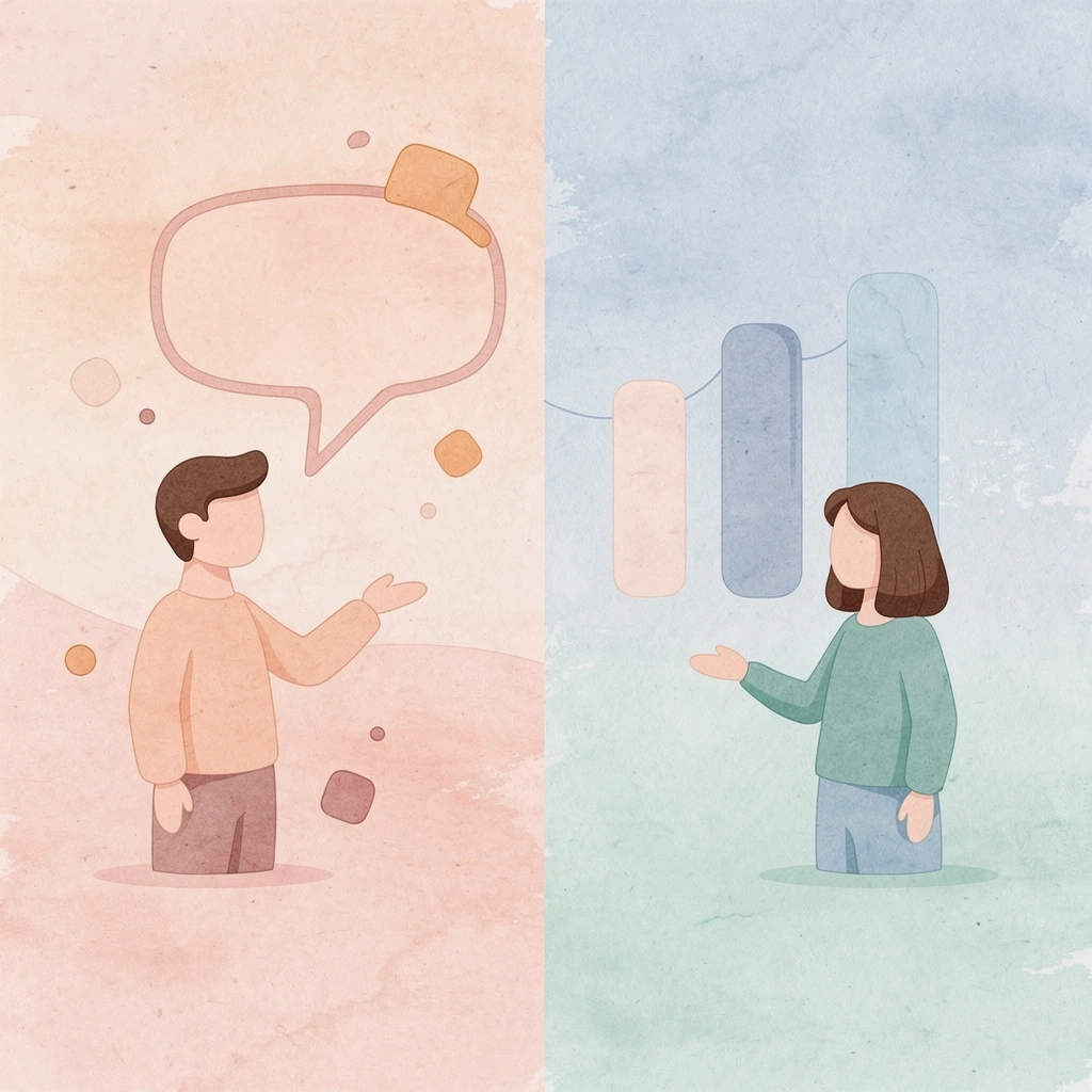 Split scene showing a student who knows what to do versus a student overwhelmed by scattered information