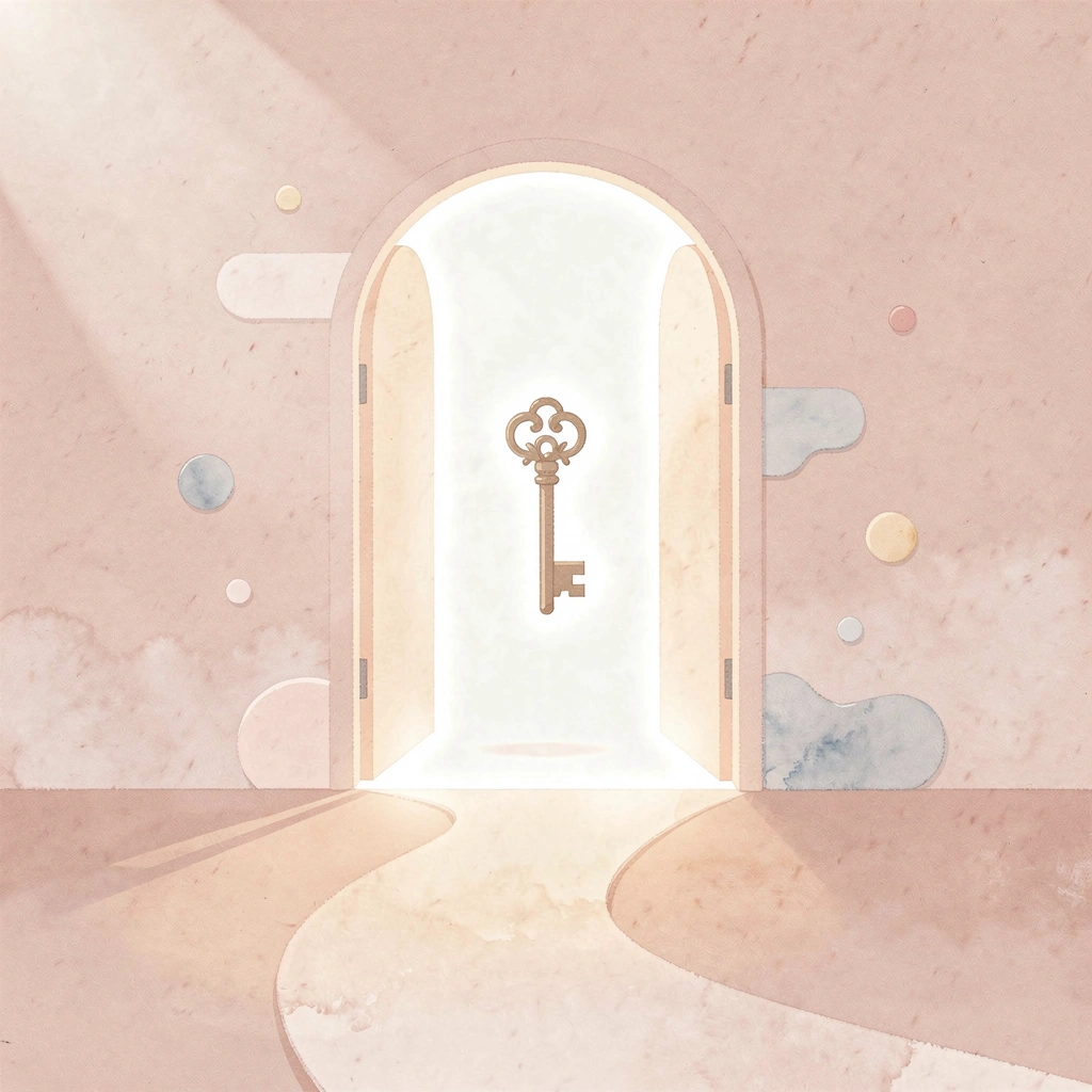 Gateway scene illustrating that SAT scores are one of many doors in the college admissions process