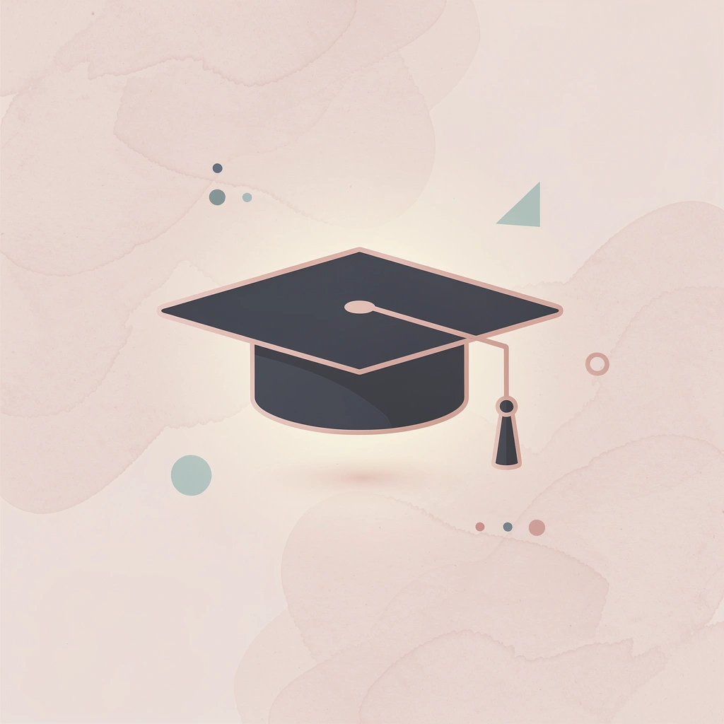 Graduation cap icon representing elite college admission to Princeton