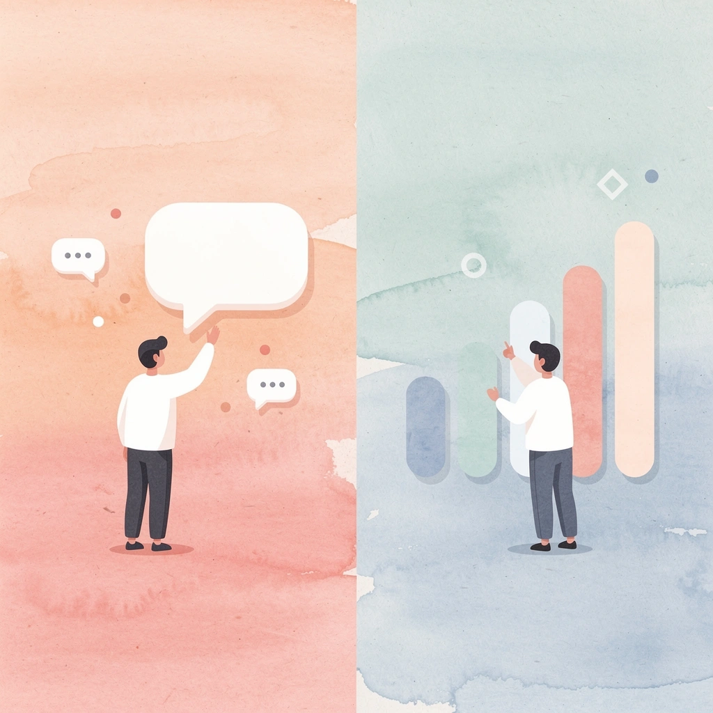 Scene showing two contrasting student experiences: applying with clarity versus applying with anxiety