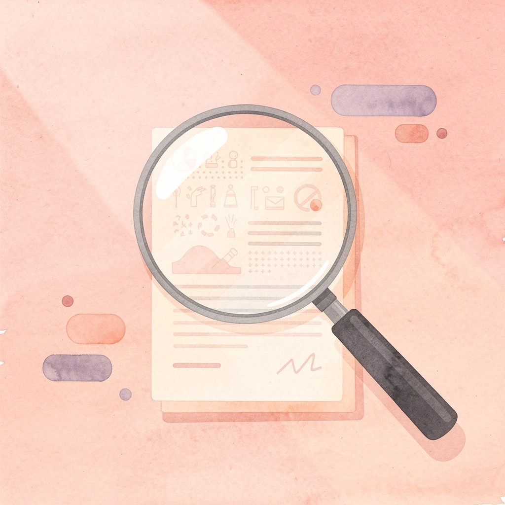 Scene of a magnifying glass examining an application representing holistic admissions review