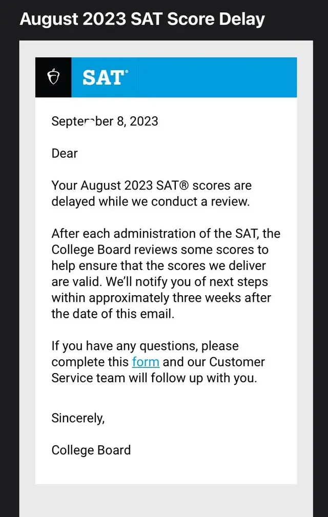 When Do SAT Scores Come Out - an unusually large score