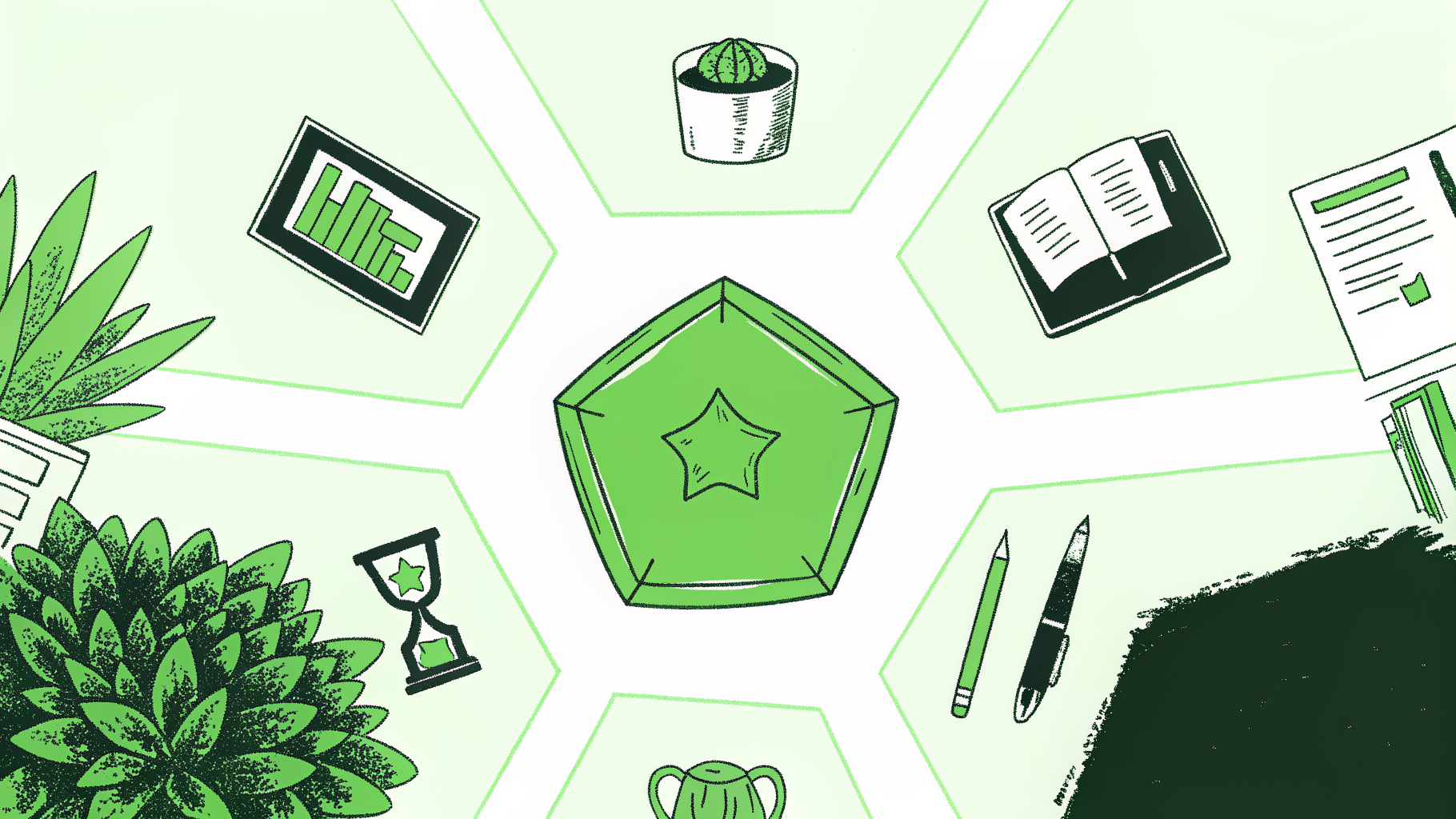 Five holistic admissions signals radiate equally from a central Duke application file icon
