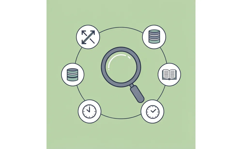 Central student icon connected to four different scholarship source icons showing fragmented search process